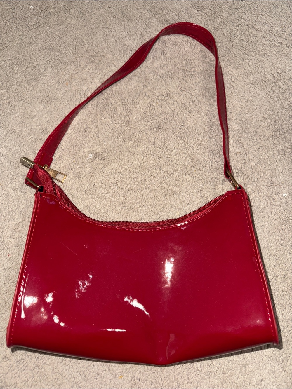 Red Patent Shoulder Bag